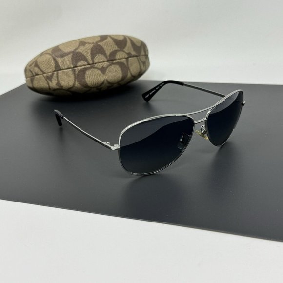 Coach Aviator Sunglasses HC7028 (L915) Jaclyn 9138/17 59 [] 13 135 Silver main image 10